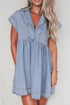 'Eowyn' Denim Mini Dress - Celes Fashion